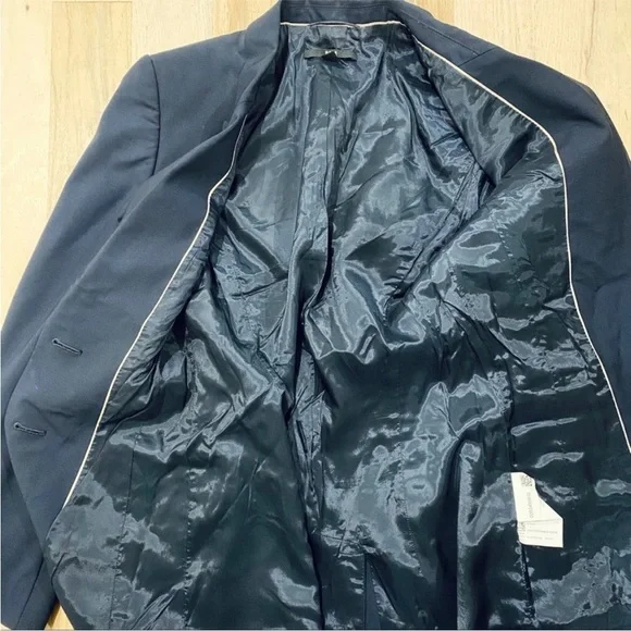 BOSS-Hugo Boss fundamental Wool navy suit blazer